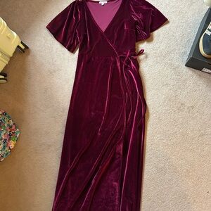 Baltic Born Velvet Dress in Burgundy - Size Medium - NWOT